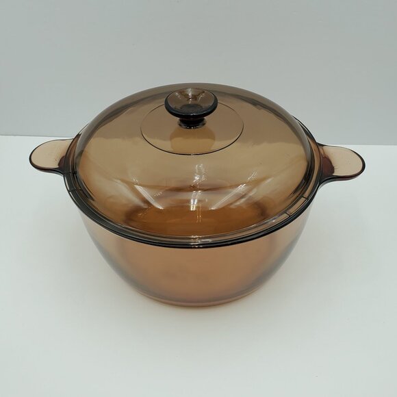 Corning Vision Amber 4.5 L Stew Pot Visions Amber Cookware Dutch Oven Stock Pot - Picture 3 of 10